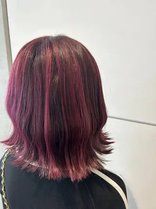 ミディアム カラー 髪質改善/縮毛矯正 ツヤ髪🩷さつきのヘアスタイル