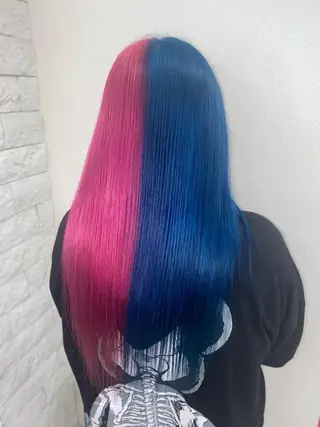 ロング ゆぴ☾‪/推しカラー /ハイトーンのヘアスタイル