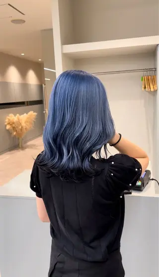 セミロング 【デザインカラー】 難波　秀喜のヘアスタイル