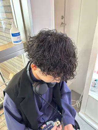 パーマ メンズ 🍦ブリーチカラー ×髪質改善🍦のヘアスタイル