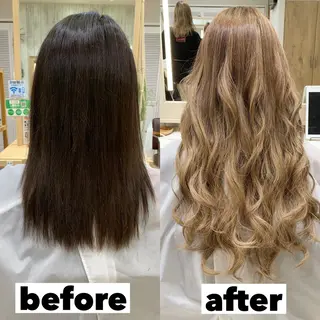 ロング カラー ヘアアレンジ マツエク・マツパ TATSUYA アートディレクターのヘアスタイル