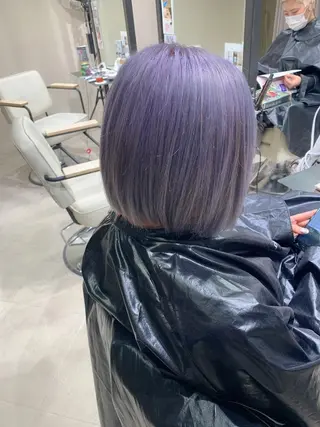 ショート カラー ブリーチとエクステ 最後の砦🤍アミルのヘアスタイル