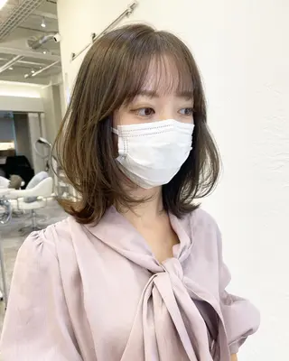 ミディアム カラー ヘアアレンジ 🍃柔らかヘアー田中 瑞希🍃のヘアスタイル