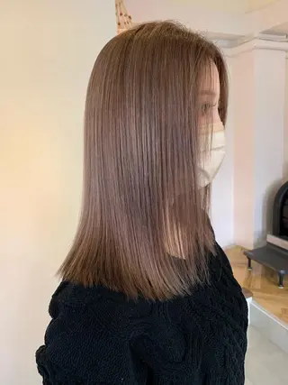 セミロング カラー 船津武俊 フナツタケトシのヘアスタイル