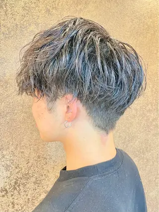 ショート パーマ メンズパーマ特化 カバヤマ　リョウのヘアスタイル