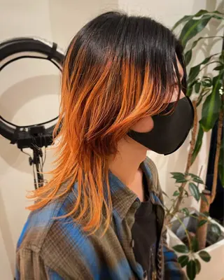 カラー 蜂須賀🐝縮毛矯正 ストレートパーマのヘアスタイル