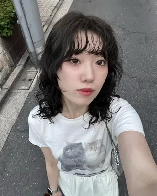 セミロング パーマ 艶カラー/高円寺/ atsumi🦣🪽のヘアスタイル