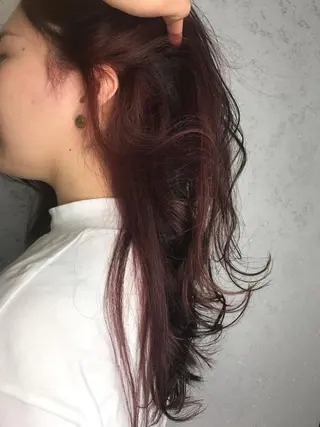 セミロング カラー パーマ ヘアアレンジ 韓国ヘア✨グレージュ カラーasamiのヘアスタイル