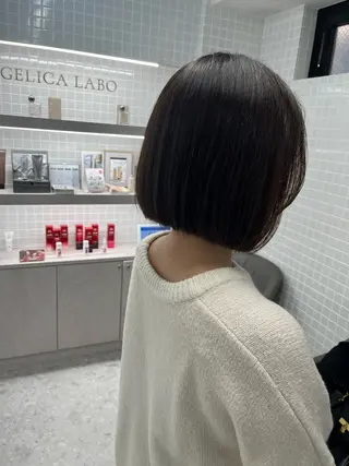 ショート 完全個室サロンANGELICA LABOspa&treatment所属・ミヤケヒロト/ボブ/ 縮毛矯正/髪質改善のヘアスタイル