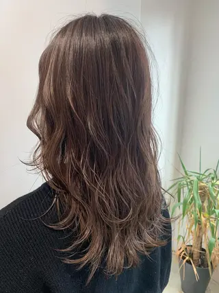 セミロング カラー "小顔カット" Fuko.のヘアスタイル