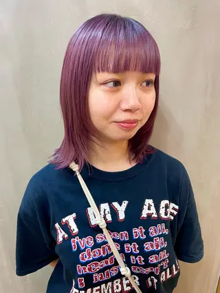 ミディアム カラー パーマ ヘアアレンジ メンズ キッズ ネイル マツエク・マツパ アイブロウ tatsumi/ボブ ウルフ/レイヤーのヘアスタイル