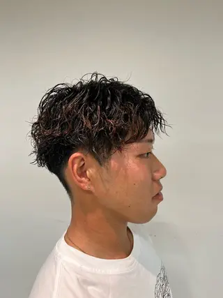 パーマ メンズ 林 龍誠のヘアスタイル