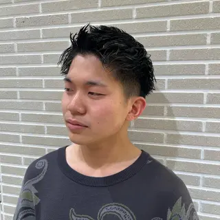 メンズ 赤本悠斗波巻きパーマ メンズパーマのヘアスタイル