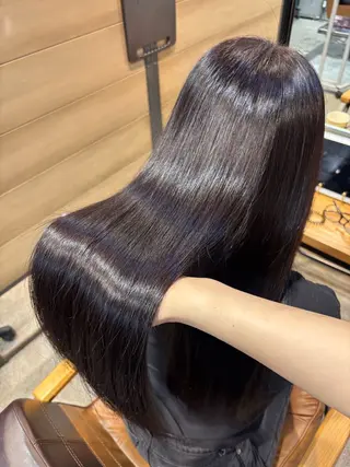 ロング カラー ヒマワリ/ 艶カラー/新宿のヘアスタイル