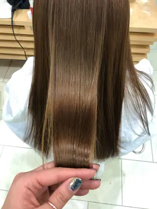 ロング カラー ヘアアレンジ チャンモリパーマ/韓 国/Minami🦋のヘアスタイル