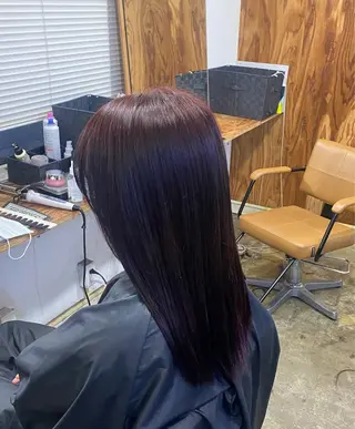 ロング カラー ブリーチカラーと、髪 質改善。HARUKAのヘアスタイル