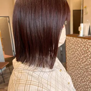 ミディアム カラー 中村 友香のヘアスタイル