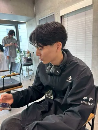 ショート パーマ メンズ SORA表参道所属・🫧透明感カラー🫧 暖色/島田晃太郎のヘアスタイル