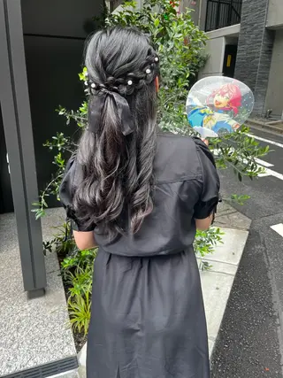 セミロング ヘアアレンジ ⭐️ アユミ⭐️のヘアスタイル