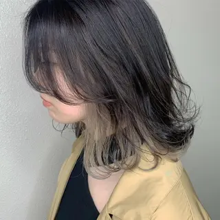 ミディアム カラー キッズ ヘアアレンジ 女性専用サロン 【中崎町】ゆきみのヘアスタイル