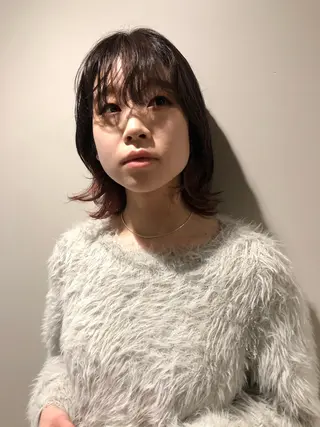 ミディアム カラー パーマ Lann    HAIR•MAKE所属・渡邉 琢也のヘアスタイル
