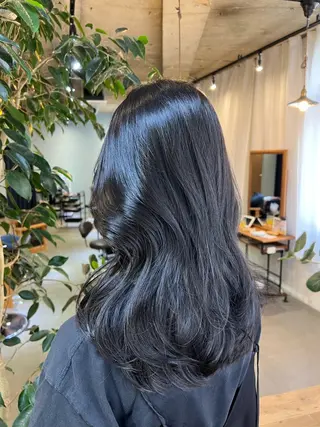 セミロング カラー ブリーチなしカラー 🌿‬脇黒丸 彩のヘアスタイル