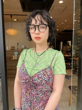 ショート パーマ 似合わせ レイヤー須川のヘアスタイル