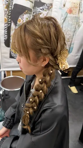 ロング ヘアアレンジ カラー/ヘアセット Nanami💗のヘアスタイル