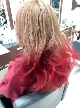 セミロング ロング カラー ヘアアレンジ MODE K's松原 YUMIのヘアスタイル