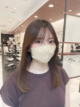 ミディアム パーマ BiBi 武田 あやのヘアスタイル