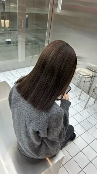 セミロング カラー 藤平海音/fifth PARKのヘアスタイル