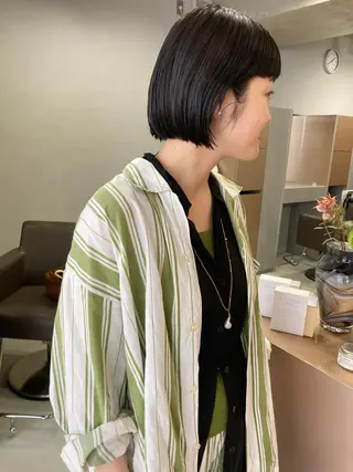 ショート ロングパーマ木村 ボブパーマのヘアスタイル
