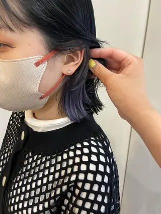 ショート カラー ヘアアレンジ ボブ/透明感カラー 🧸YUI❤️のヘアスタイル