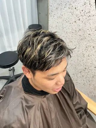 ショート カラー メンズ lani hair salon所属・SHOTO ハイトー ン/デザインカラーのヘアスタイル