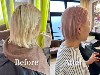 ミディアム カラー 増渕 駿介のヘアスタイル