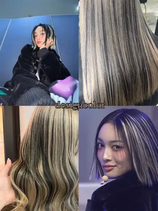 ロング カラー デザインカラーハイト ーン/konomiのヘアスタイル