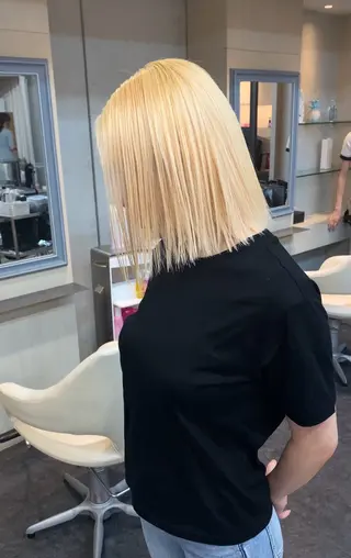 ミディアム カラー ✨原宿ハイトーン ブリーチ職人菊池のヘアスタイル