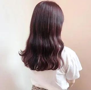 セミロング カラー HATSUMEI ゆうまのヘアスタイル