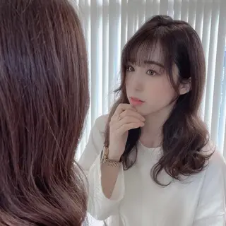 セミロング カラー 池袋髪質改善 タニグチのヘアスタイル