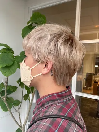 ショート あらいしほ✩.*˚ メンズカットのヘアスタイル