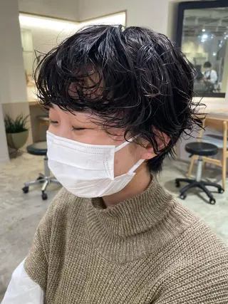 ショート パーマ 斉藤 瑞恵のヘアスタイル