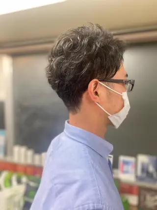 ショート パーマ メンズ kazu 店長のヘアスタイル
