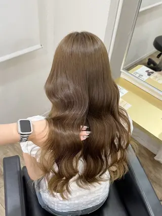 ロング カラー ヘアアレンジ 茶屋町/ワンカラー RAN　モデル募集中のヘアスタイル