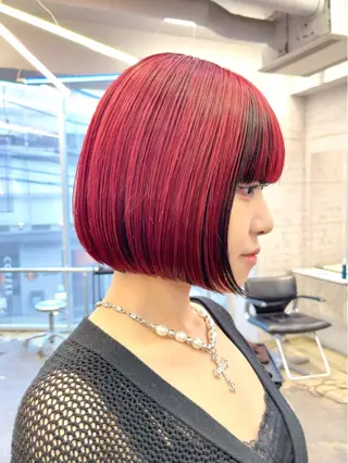 ミディアム カラー レイヤーカットとハイ トーン/HIROKIのヘアスタイル