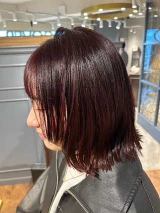 セミロング カラー 艶髪カラー🤍ྀི 強矢　美紗希🩷ྀིのヘアスタイル
