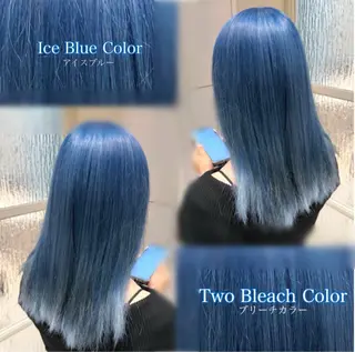 ロング カラー ハイトーンカラー/ 青髪/💙みずき💙のヘアスタイル