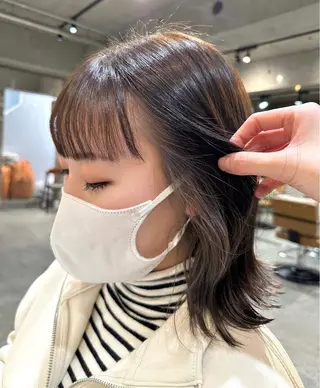 カラー 韓国レイヤー・ボブ/ 暖色⭐️優香⭐️のヘアスタイル