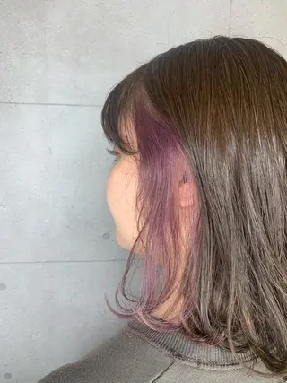 ミディアム カラー 高橋友里亜 /フリーランスのヘアスタイル