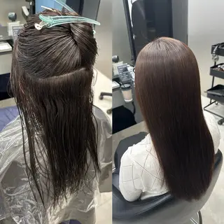 ロング パーマ HARUKI MINATO japan 仙台店所属・✨【髪質改善/縮毛 矯正】✨ゆうほのヘアスタイル