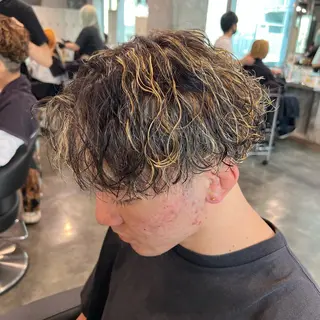 ショート カラー パーマ ヘアアレンジ メンズ キッズ 🔷横浜1のパーマ 職人🔷将太郎のヘアスタイル